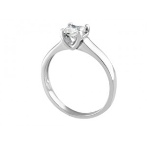 Solitaire or blanc, diamant Canadien Fire&Ice